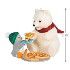 Hallmark Snowball And Tuxedo Sharing A Slice Ornament -Ornament Shop Polar Bear and Penguin Keepsake Ornament 1799QXR8049 03