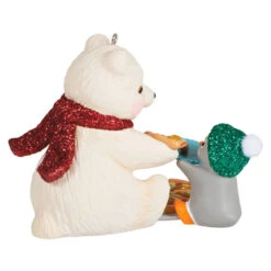 Hallmark Snowball And Tuxedo Sharing A Slice Ornament -Ornament Shop Polar Bear and Penguin Keepsake Ornament 1799QXR8049 06