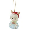 Precious Moments Baby's First Christmas Boy 2023 Ornament, 3" -Ornament Shop Precious Moments Baby Boy 2023 Christmas Ornament 231006 01