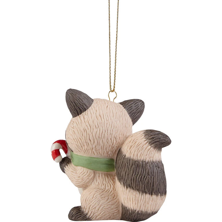 Precious Moments Spreading Christmas Cheer Raccoon Ornament, 2.8" 4 Precious Moments Spreading Christmas Cheer Raccoon Ornament, 2.8" - Image 2