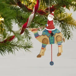 Hallmark Pull-String Camel With Santa Wood Ornament 9 Hallmark Pull-String Camel With Santa Wood Ornament -Ornament Shop PullString Camel With Santa Keepsake Ornament 2499QGO2977 02