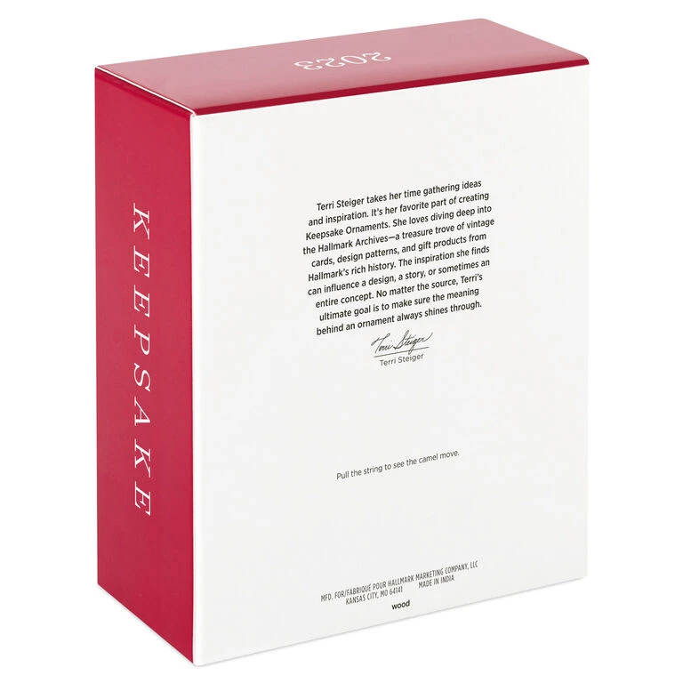 Hallmark Pull-String Camel With Santa Wood Ornament 7 Hallmark Pull-String Camel With Santa Wood Ornament - Image 5