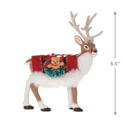 Hallmark Father Christmas's Reindeer Ornament 10 Hallmark Father Christmas's Reindeer Ornament -Ornament Shop Reindeer With Toy Sack Keepsake Ornament 2199QXE3287 03