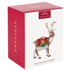 Hallmark Father Christmas's Reindeer Ornament 11 Hallmark Father Christmas's Reindeer Ornament -Ornament Shop Reindeer With Toy Sack Keepsake Ornament 2199QXE3287 04