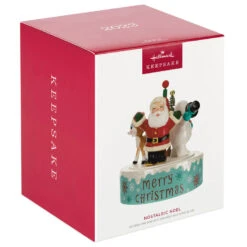 Hallmark Nostalgic Noel Ornament With Sound And Motion 11 Hallmark Nostalgic Noel Ornament With Sound And Motion -Ornament Shop Santa Snowman Reindeer Spinning Keepsake Ornament 4499QGO2769 04
