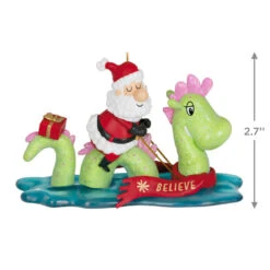 Hallmark Just Believe Ornament -Ornament Shop Santa on Loch Ness Monster Keepsake Ornament 2199QGO2859 03