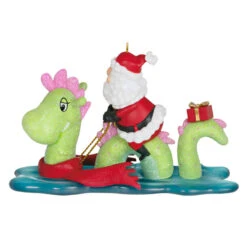 Hallmark Just Believe Ornament -Ornament Shop Santa on Loch Ness Monster Keepsake Ornament 2199QGO2859 06
