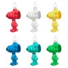 Hallmark The Peanuts® Gang Snoopy Glass Ornaments, Set Of 6 -Ornament Shop Set of 6 Colored Glass Snoopy Keepsake Ornaments 2499QSB6329 01