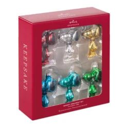 Hallmark The Peanuts® Gang Snoopy Glass Ornaments, Set Of 6 -Ornament Shop Set of 6 Colored Glass Snoopy Keepsake Ornaments 2499QSB6329 04