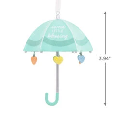 Signature Baby Umbrella Porcelain Hallmark Ornament 8 Signature Baby Umbrella Porcelain Hallmark Ornament -Ornament Shop Signature Baby Umbrella Porcelain Christmas Ornament 1HDL2175 03
