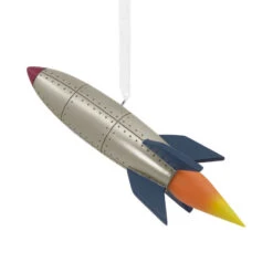 Signature Rocket Ship Hallmark Ornament -Ornament Shop Signature Rocket Ship Christmas Ornament 1HDL2176 06