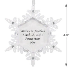 Hallmark Sparkling Snowflake Text Personalized Metal Ornament -Ornament Shop Snowflake Text Personalized Keepsake Ornament 2499QHE2012B1 03