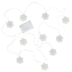 Hallmark Snowflake 10-Light Christmas String Lights, 10' -Ornament Shop Snowflakes Keepsake Christmas Light String 1QSB6297 06