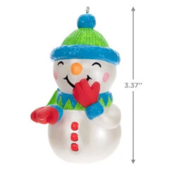 Hallmark Pull My Finger Snowman Ornament With Sound 10 Hallmark Pull My Finger Snowman Ornament With Sound -Ornament Shop Snowman With BlueGreen HatScarf Keepsake Ornament 2199QGO2829 03