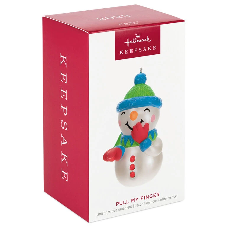 Hallmark Pull My Finger Snowman Ornament With Sound 6 Hallmark Pull My Finger Snowman Ornament With Sound - Image 4
