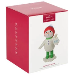 Hallmark Sweet Snowman 2023 Ornament -Ornament Shop Snowman With Snowflake Ornament Keepsake Ornament 3999QGO2777 04