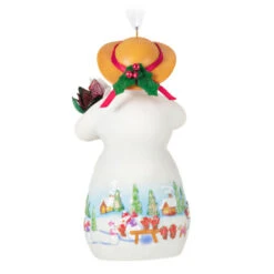 Hallmark Snowtop Lodge Terran S. Gardner Porcelain Ornament 13 Hallmark Snowtop Lodge Terran S. Gardner Porcelain Ornament -Ornament Shop Snowman with Flower Pot Keepsake Ornament 2299QXR8119 06