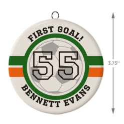 Soccer Ceramic Circle Personalized Ornament 10 Soccer Ceramic Circle Personalized Ornament -Ornament Shop Soccer Ceramic Circle Personalized Ornament 1999QHE1711B113 03