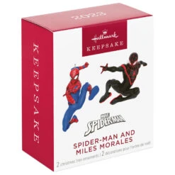 Hallmark Mini Marvel Spider-Man And Miles Morales Ornaments, Set Of 2 -Ornament Shop Spiderman Miles Morales Keepsake Ornaments 1999QXM9337 06