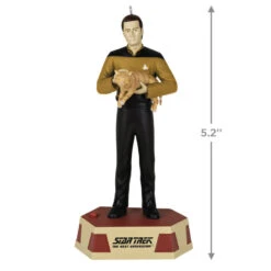 Hallmark Star Trek™: The Next Generation Data's Ode To Spot Ornament With Sound -Ornament Shop Star Trek Data With Cat Keepsake Ornament 2299QXI7029 03