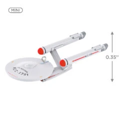Hallmark Mini Star Trek™ U.S.S. Enterprise NCC-1701 Ornament, 0.035" -Ornament Shop Star Trek USS Enterprise Keepsake Ornament 1099QXM9327 03