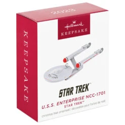Hallmark Mini Star Trek™ U.S.S. Enterprise NCC-1701 Ornament, 0.035" -Ornament Shop Star Trek USS Enterprise Keepsake Ornament 1099QXM9327 04