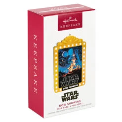 Hallmark Star Wars: A New Hope™ Now Showing Ornament With Light -Ornament Shop Star Wars Movie Poster Keepsake Ornament 2499QXI7149 04