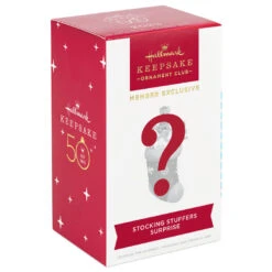Hallmark Stocking Stuffers Surprise Mystery 2023 Exclusive Ornament -Ornament Shop Stocking With Mouse and Star Cookie Keepsake Ornament 1999QXC5619 05