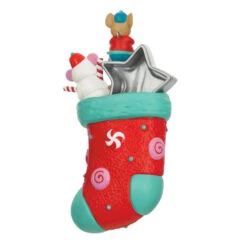 Hallmark Stocking Stuffers Surprise Mystery 2023 Exclusive Ornament -Ornament Shop Stocking With Mouse and Star Cookie Keepsake Ornament 1999QXC5619 08