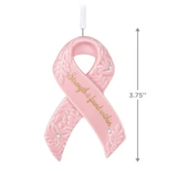 Hallmark Strength Within Pink Ribbon Porcelain Ornament Benefiting Susan G. Komen® -Ornament Shop Susan G Komen Pink Ribbon Keepsake Ornament 1999QXI7427 03