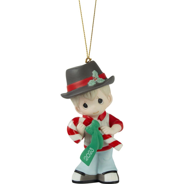 Precious Moments Sweet Christmas Wishes Boy 2023 Ornament, 3.7" 3 Precious Moments Sweet Christmas Wishes Boy 2023 Ornament, 3.7"