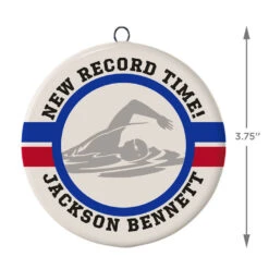 Swimming Ceramic Circle Personalized Ornament 10 Swimming Ceramic Circle Personalized Ornament -Ornament Shop Swimming Ceramic Circle Personalized Ornament 1999QHE1711B108 03