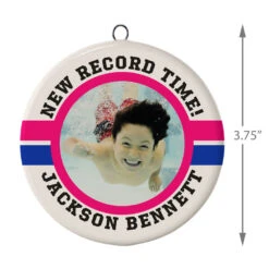 Swimming Ceramic Circle Personalized Photo Ornament -Ornament Shop Swimming Ceramic Circle Personalized Photo Ornament 1999QHE1711B101 03