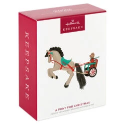 Hallmark A Pony For Christmas 2023 Ornament -Ornament Shop Teddy Bear in Horse Chariot Keepsake Ornament 1799QXR8039 04