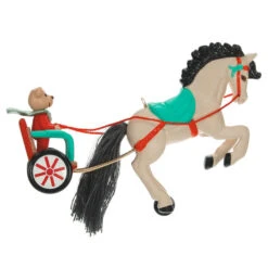 Hallmark A Pony For Christmas 2023 Ornament -Ornament Shop Teddy Bear in Horse Chariot Keepsake Ornament 1799QXR8039 06
