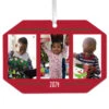 Hallmark Three-Photo Personalized Text And Photo Metal Ornament 1 Hallmark Three-Photo Personalized Text And Photo Metal Ornament -Ornament Shop ThreePhoto Personalized Christmas Ornament 1OFM1001B5 01