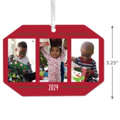 Hallmark Three-Photo Personalized Text And Photo Metal Ornament 7 Hallmark Three-Photo Personalized Text And Photo Metal Ornament -Ornament Shop ThreePhoto Personalized Christmas Ornament 1OFM1001B5 03