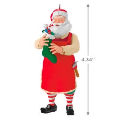 Hallmark Toymaker Santa Surprise Mystery Ornament -Ornament Shop Toymaker Santa Holding Stocking Keepsake Ornament 1999QGO2967 04