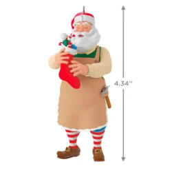 Hallmark Toymaker Santa Surprise Mystery Ornament -Ornament Shop Toymaker Santa Holding Stocking Keepsake Ornament 1999QGO2967 05