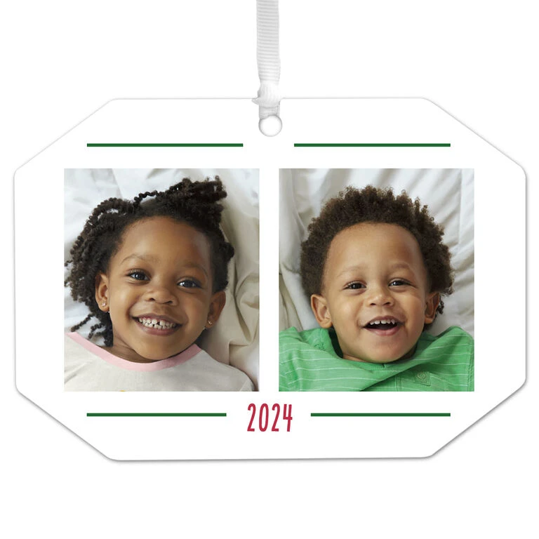 Hallmark Two-Photo Personalized Text And Photo Metal Ornament 3 Hallmark Two-Photo Personalized Text And Photo Metal Ornament