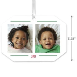 Hallmark Two-Photo Personalized Text And Photo Metal Ornament 7 Hallmark Two-Photo Personalized Text And Photo Metal Ornament -Ornament Shop TwoPhoto Personalized Christmas Ornament 1OFM1001B4 03