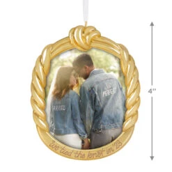 Hallmark We Tied The Knot! 2023 Metal Photo Frame Ornament -Ornament Shop We Tied the Knot Picture Frame Keepsake Ornament 1999QHX3059 03