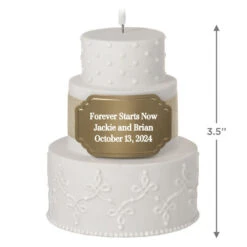 Hallmark Wedding Cake Personalized Ornament -Ornament Shop Wedding Cake Personalized Christmas Ornament 2999QHE2203B1 03