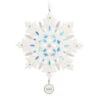 Hallmark Snowflake 2023 Porcelain Ornament -Ornament Shop White Blue and Silver Snowflake Keepsake Ornament 1999QGO2957 01