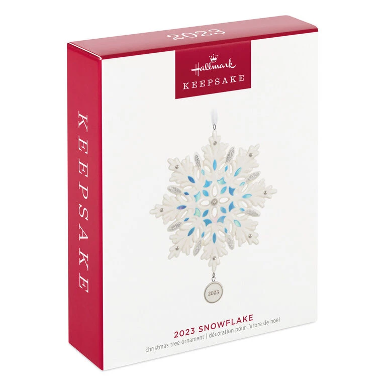 Hallmark Snowflake 2023 Porcelain Ornament 6 Hallmark Snowflake 2023 Porcelain Ornament - Image 4