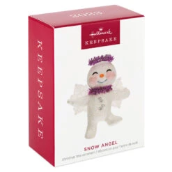 Hallmark Snow Angel Ornament -Ornament Shop White and Pink Glittery Snow Angel Keepsake Ornament 1399QGO2749 04