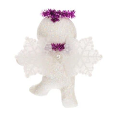 Hallmark Snow Angel Ornament -Ornament Shop White and Pink Glittery Snow Angel Keepsake Ornament 1399QGO2749 06
