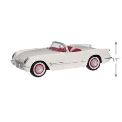 Hallmark 1953 Chevrolet® Corvette® 70th Anniversary 2023 Metal Ornament -Ornament Shop White and Red Corvette Car Keepsake Ornament 2199QXE3247 03