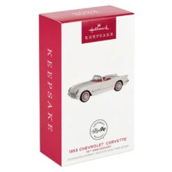Hallmark 1953 Chevrolet® Corvette® 70th Anniversary 2023 Metal Ornament -Ornament Shop White and Red Corvette Car Keepsake Ornament 2199QXE3247 04