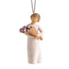 Willow Tree Surprise Tulip Bouquet Figurine Ornament, 4" H -Ornament Shop Willow Tree Figurine With Tulip Bouquet Ornament 28096 01